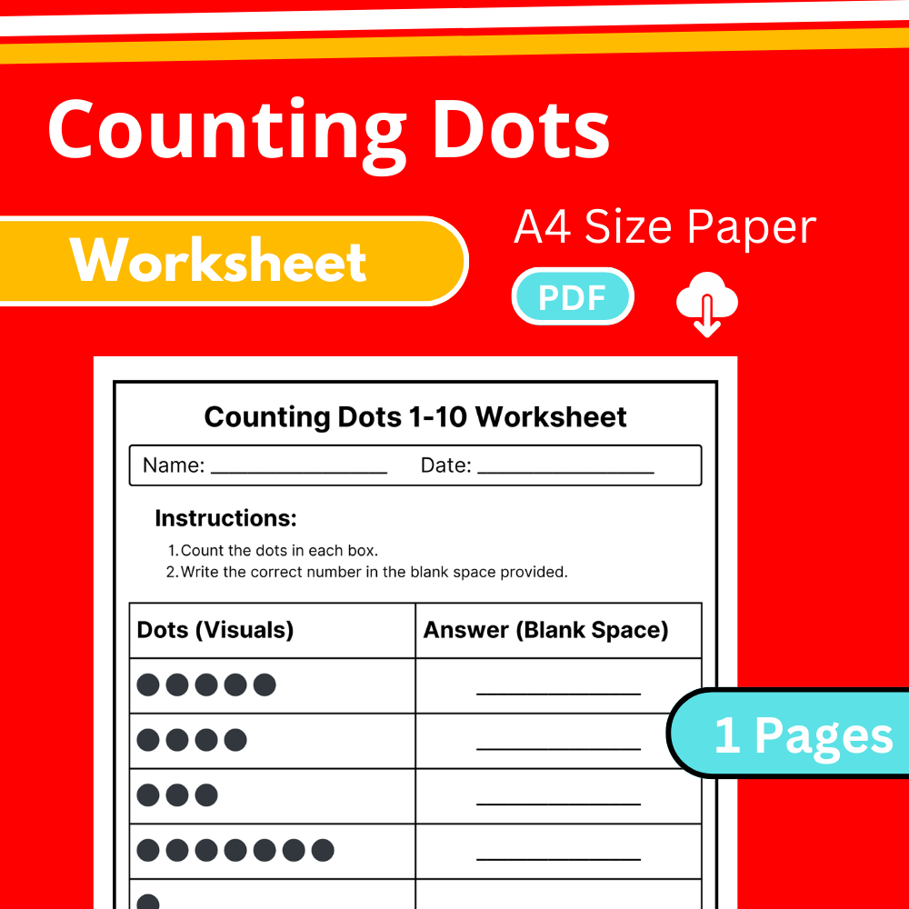 Counting Dots Worksheet